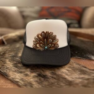 Feather Trucker Hat